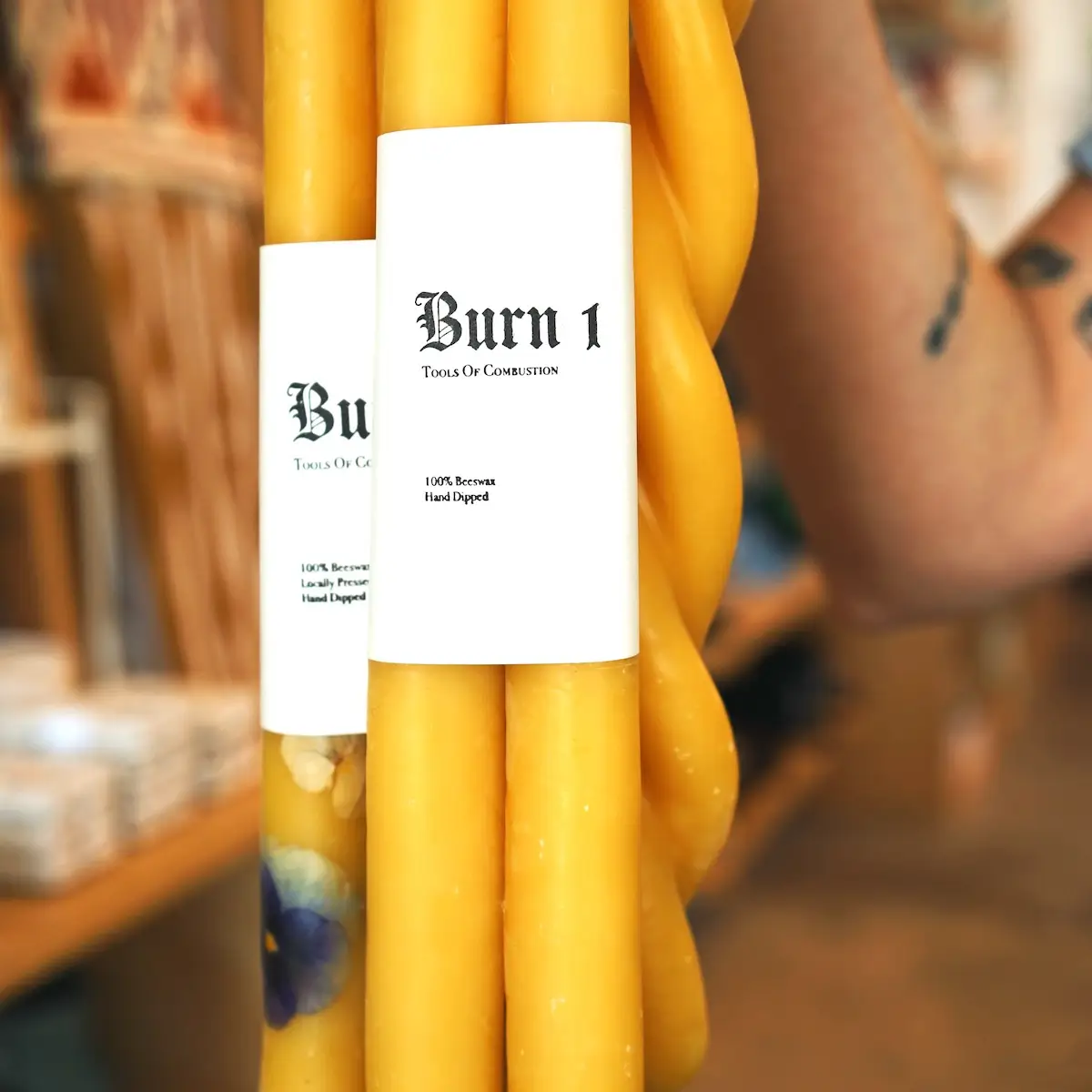 Burn1 Hand Dipped Beeswax Candles